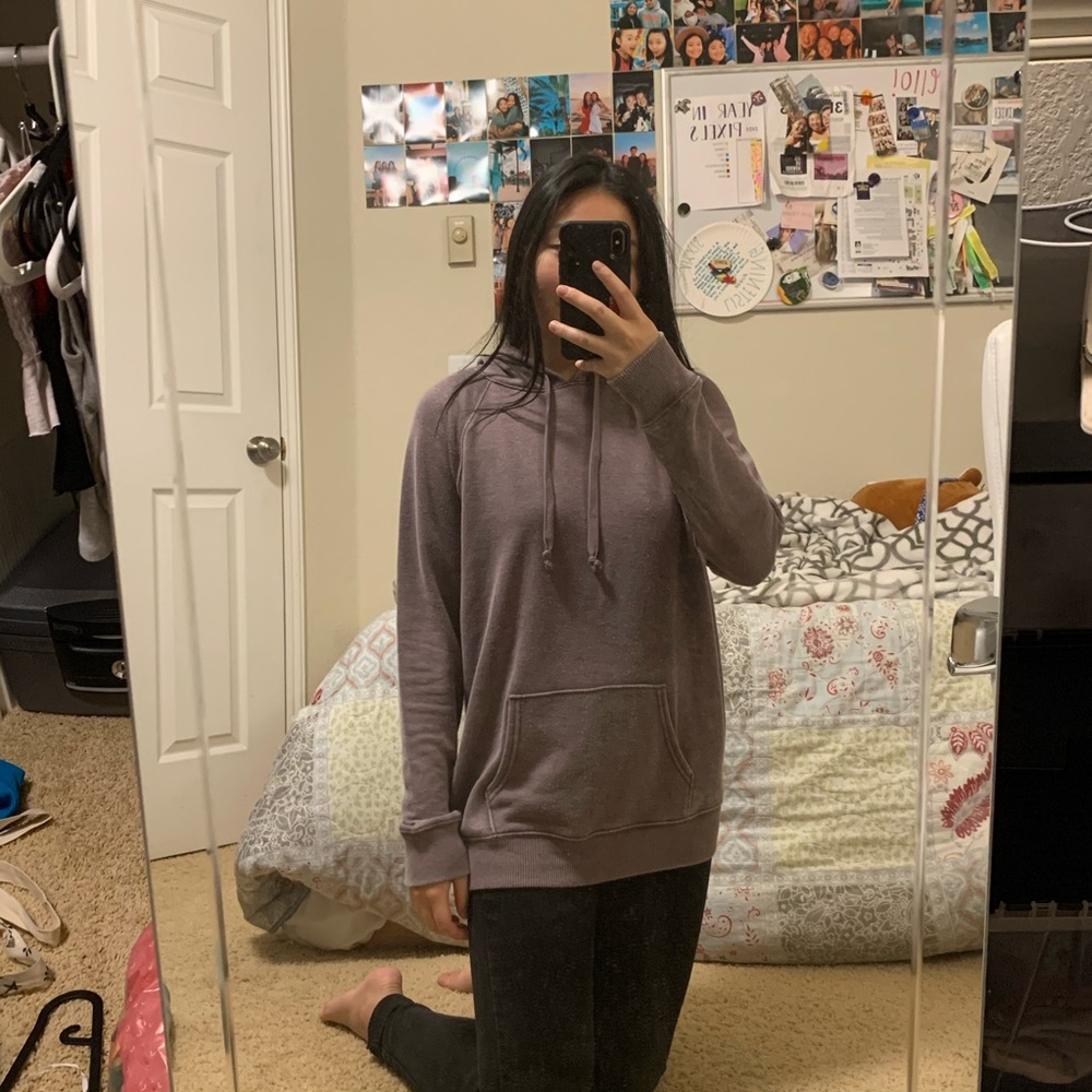 Long Purple Hoodie